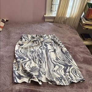 a new day Black and White Marble Mini Skirt